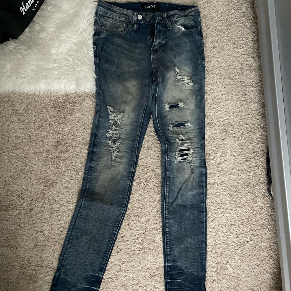 Rue21 Blue Straight Jeans Classic Style